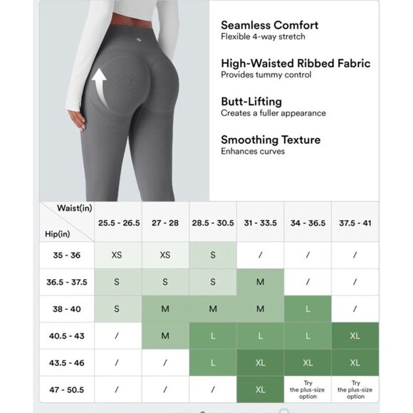 Halara Seamless Flow High Waisted Butt Lifting Leggings Sz Small 7/8 Gray Womens - Picture 6 of 10